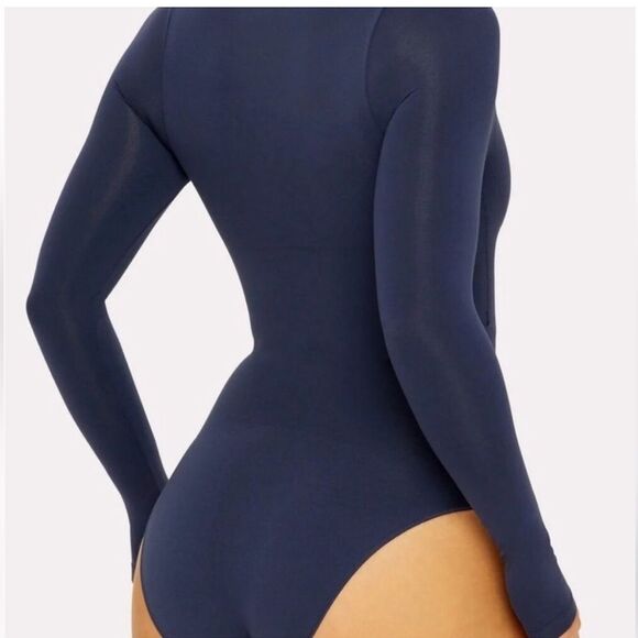Yitty Nearly Naked Shaping Longsleeve Bodysuit NEW Women’s XS Small Blue - Picture 2 of 10